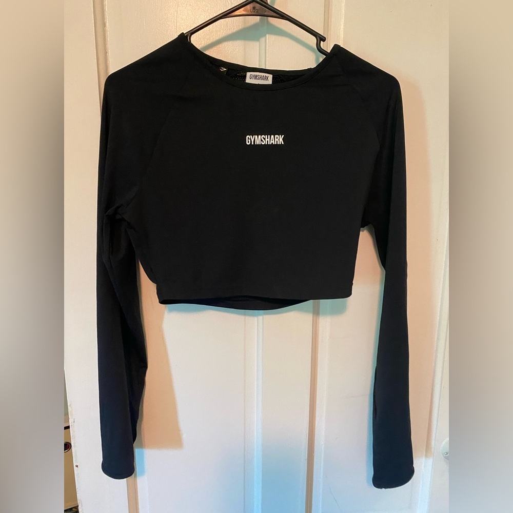 Cropped long sleeve workout top